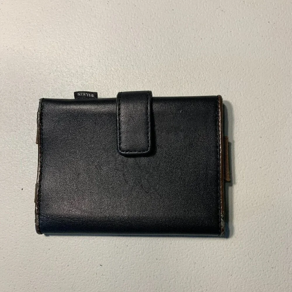 Belkin RFID black and brown wallet EUC